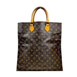 Authentic Louis Vuitton Tote Bag Sac Plat Monogram Used LV Handbag Vintage